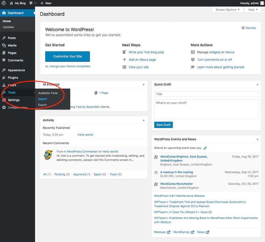 WordPress Import Tools 1