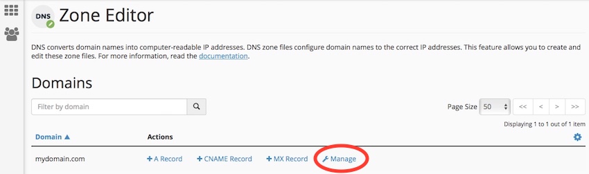 DNS Zone Editor Domains